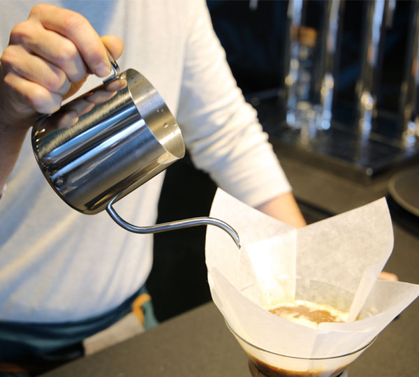 caraffa barista a collo d'oca