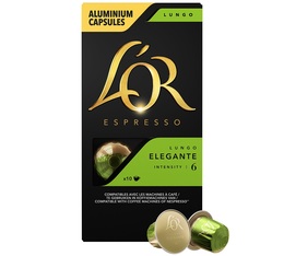 10 capsule compatibili Nespresso* Original Lungo Elegante – L'Or Espresso