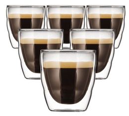 Bodum - 6 Bicchierini da caffè doppia parete BODUM - Pilatus 8 cl