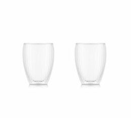 Bodum - 2 Bicchieri doppia parete striati - Pavina 32 cl
