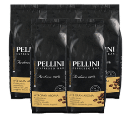 Pellini - Caffè in grani per uso professionale - Gran Aroma n° 3 - 5 x 1 kg