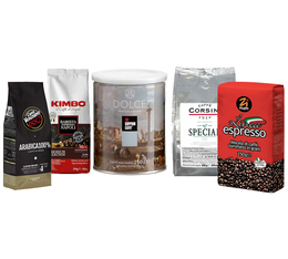 Esclusiva MaxiCoffee - Pack Caffè in grani Stile Italiano 5 x 250 g 