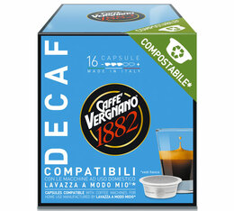 Caffè Vergnano - 16 capsule compatibili Lavazza A Modo Mio - Decaffeinato 