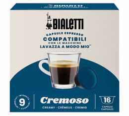 Bialetti - 16 capsule compatibili Lavazza A Modo Mio - Cremoso