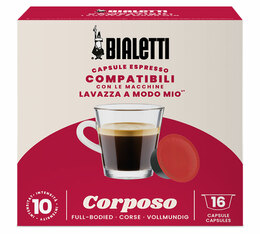 Bialetti - 16 capsule compatibili Lavazza A Modo Mio - Corposo