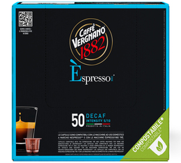 50 capsule compatibili Nespresso* Original Espresso Decaffeinato – Caffè Vergnano