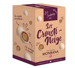 Monbana - Palline di cereali ricoperte di cioccolato - Crousti-Neige - 135g