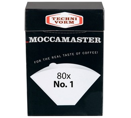 80 filtri di carta N°1 per macchine da caffè Moccamaster Cup One