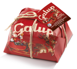Galup - Panettone con gocce di Cioccolato Bianco al Caramello 1 kg 
