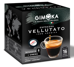 Gimoka - 16 capsule compatibili A Modo Mio - Vellutato
