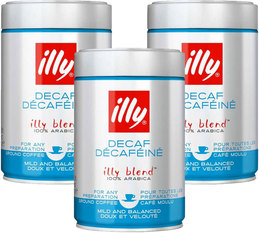 Illy - Caffè macinato decaffeinato - 3 x 250 g