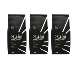 Pellini - Caffè in grani uso professionale - Gran Aroma n° 3 | 3 x 1 Kg