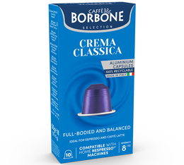 10 capsule compatibili Nespresso* Original Crema Classica – Caffè Borbone