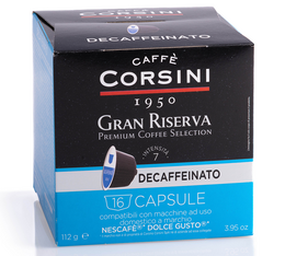 16 capsule compatibili Nescafe* Dolce Gusto* Gran Riserva Decaffeinato – Corsini