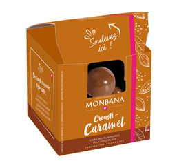 Monbana - Palline di cereali ricoperte di cioccolato e caramello - Crousti Caramel 90 g