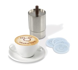 Ilsa - Decoratore per cappuccino con 4 dischi in acciaio inox