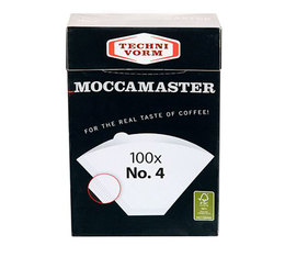 100 filtri di carta N°4 per macchine da caffè Moccamaster