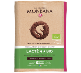 Monbana - Cioccolato al latte in polvere 4 stelle biologico 100 bustine