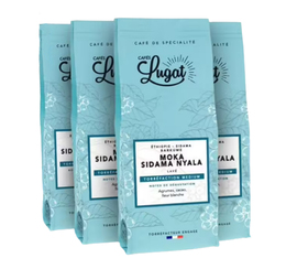 Cafés Lugat - Caffè macinato - Moka Sidama Nyala | Etiopia 4 x 250 g  