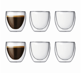Bodum - 6 Bicchierini da caffè doppia parete - Pavina 8 cl