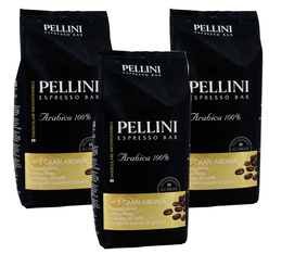 Pellini - Caffè in grani uso professionale - Gran Aroma n° 3 | 3 x 1 Kg