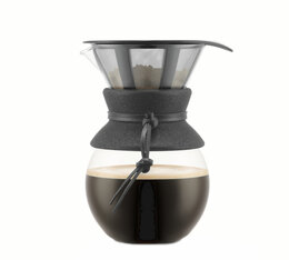 Bodum - Caffettiera Manuale Pour Over bordo nero 8 tazze / 1L