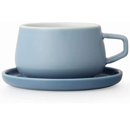 Viva Scandinavia -Tazza ceramica con piattino Hazy Blue 30 cl 