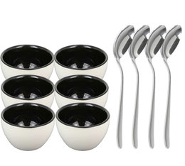 Set di 6 coppette Rhino Coffee Gear + 4 cucchiai Joe Frex