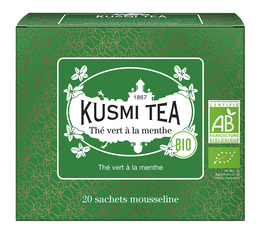 Tè verde biologico con menta - 20 bustine di tè in mussola - Kusmi Tea