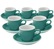 Loveramics - 6 tazzine da caffè con piattini - Egg Teal 8 cl 