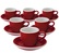 Loveramics - 6 tazzine da caffè con piattini - Egg Red 8 cl 