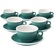 Loveramics - 6 tazze da cappuccino con piattini - Egg Teal 20 cl 